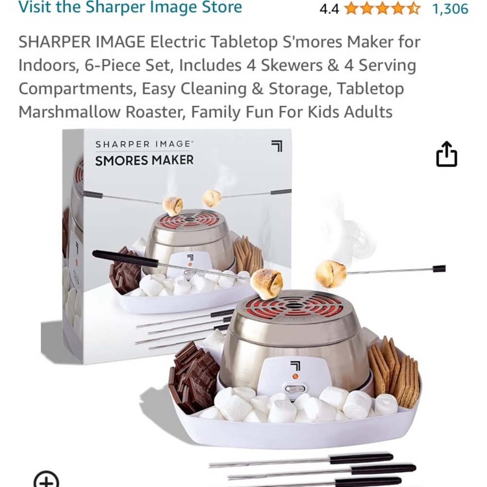 Sharper Image S’mores Maker https://a.co/d/8ZNKMZj new, in box, never opened